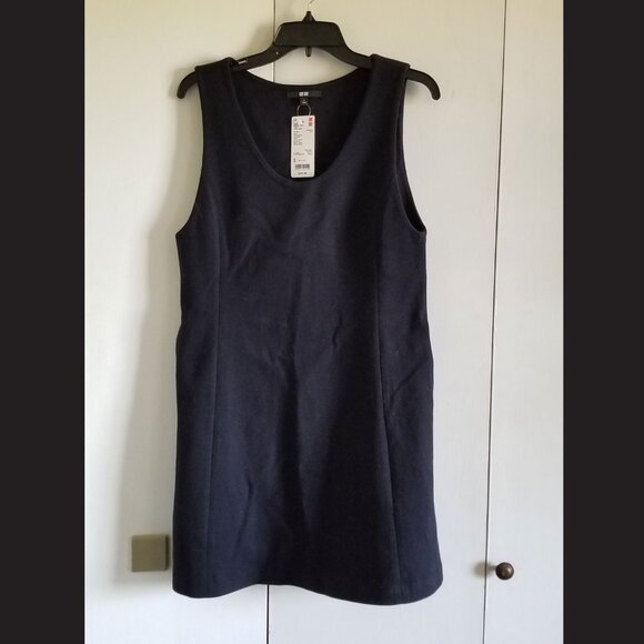 Uniqlo Navy Blue Pinafore Dress with Pockets - Picture 1 of 6